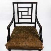 E. W. Godwin, attributed. Two Anglo-Japanese Aesthetic Movement Ebonized Armchairs - Thumbnail 15