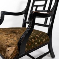 E. W. Godwin, attributed. Two Anglo-Japanese Aesthetic Movement Ebonized Armchairs - Thumbnail 16