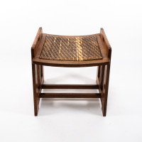 Wilhelm Schmidt & Made by Prag-Rudniker, in Vienna. A Vienna Secessionist Arts & Crafts Oak Piano Stool - Thumbnail 2