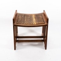 Wilhelm Schmidt & Made by Prag-Rudniker, in Vienna. A Vienna Secessionist Arts & Crafts Oak Piano Stool - Thumbnail 5