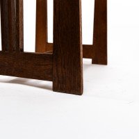 Wilhelm Schmidt & Made by Prag-Rudniker, in Vienna. A Vienna Secessionist Arts & Crafts Oak Piano Stool - Thumbnail 11