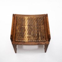 Wilhelm Schmidt & Made by Prag-Rudniker, in Vienna. A Vienna Secessionist Arts & Crafts Oak Piano Stool - Thumbnail 13