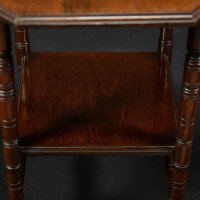 Gillows, attributed. In the Style of E. W. Godwin. Aesthetic Movement Walnut Octagonal Two-Tier Side Table - Thumbnail 19