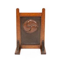 Leonard Wyburd Attributed, Rare Arts & Crafts Oak Fire Screen by Liberty & Co - Thumbnail 2