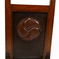 Leonard Wyburd Attributed, Rare Arts & Crafts Oak Fire Screen by Liberty & Co - Thumbnail 10