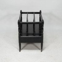 E. W. Godwin for Gillows attributed. Aesthetic Movement Walnut & Ebonized Canterbury - Thumbnail 4
