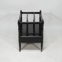 E. W. Godwin for Gillow & Co., attributed, Aesthetic Movement Walnut & Ebonised Canterbury - Thumbnail 4