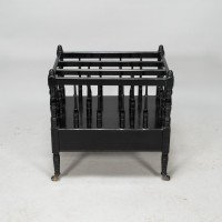 E. W. Godwin for Gillow & Co., attributed, Aesthetic Movement Walnut & Ebonised Canterbury - Thumbnail 5