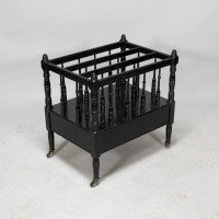 E. W. Godwin for Gillows attributed. Aesthetic Movement Walnut & Ebonized Canterbury - Thumbnail 6