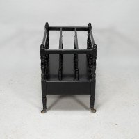 E. W. Godwin for Gillows attributed. Aesthetic Movement Walnut & Ebonized Canterbury - Thumbnail 7
