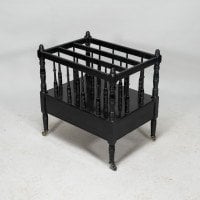E. W. Godwin for Gillows attributed. Aesthetic Movement Walnut & Ebonized Canterbury - Thumbnail 8