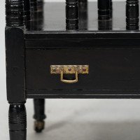 E. W. Godwin for Gillow & Co., attributed, Aesthetic Movement Walnut & Ebonised Canterbury - Thumbnail 9