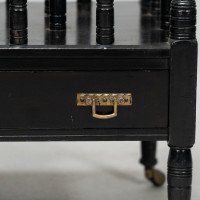 E. W. Godwin for Gillows attributed. Aesthetic Movement Walnut & Ebonized Canterbury - Thumbnail 11