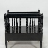 E. W. Godwin for Gillows attributed. Aesthetic Movement Walnut & Ebonized Canterbury - Thumbnail 19
