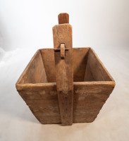 Chinese Antique Wooden Handled Bucket Originally Used to Carry & Measure Rice - Thumbnail 4