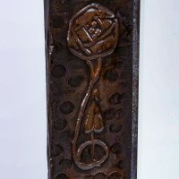 Liberty & Co., Arts & Crafts copper mirror with Ruskin jewel - Thumbnail 3