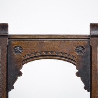 Charles Bevan, attributed. A Gothic Revival Oak Side Chair with Carved Decoration - Thumbnail 5