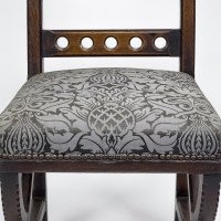 Charles Bevan, attributed. A Gothic Revival Oak Side Chair with Carved Decoration - Thumbnail 6