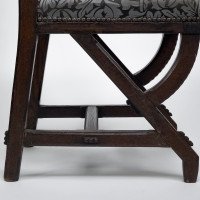 Charles Bevan, attributed. A Gothic Revival Oak Side Chair with Carved Decoration - Thumbnail 16