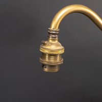 A Nice Quality Pair of Arts & Crafts Brass Three Branch Ceiling Lights - Thumbnail 18