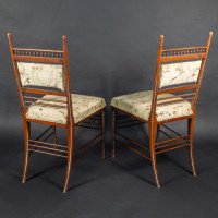 H. W. Batley for Collinson & Lock. A Fine Pair of Aesthetic Movement Side Chairs - Thumbnail 4
