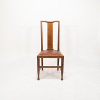Morris & Co., Designed in the Offices of Richard Norman Shaw, Possibly by W. Lethaby. Four Arts and Crafts Oak Dining Chairs - Thumbnail 8
