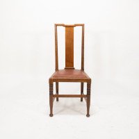 Morris & Co., Designed in the Offices of Richard Norman Shaw, Possibly by W. Lethaby. Four Arts and Crafts Oak Dining Chairs - Thumbnail 10