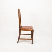 Morris & Co., Designed in the Offices of Richard Norman Shaw, Possibly by W. Lethaby. Four Arts and Crafts Oak Dining Chairs - Thumbnail 12