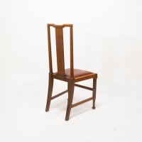 Morris & Co., Designed in the Offices of Richard Norman Shaw, Possibly by W. Lethaby. Four Arts and Crafts Oak Dining Chairs - Thumbnail 13