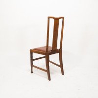 Morris & Co., Designed in the Offices of Richard Norman Shaw, Possibly by W. Lethaby. Four Arts and Crafts Oak Dining Chairs - Thumbnail 14