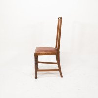 Morris & Co., Designed in the Offices of Richard Norman Shaw, Possibly by W. Lethaby. Four Arts and Crafts Oak Dining Chairs - Thumbnail 17
