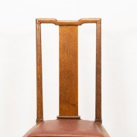 Morris & Co., Designed in the Offices of Richard Norman Shaw, Possibly by W. Lethaby. Four Arts & Crafts Oak Dining Chairs - Thumbnail 18
