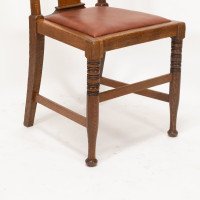 Morris & Co., Designed in the Offices of Richard Norman Shaw, Possibly by W. Lethaby. Four Arts and Crafts Oak Dining Chairs - Thumbnail 20