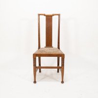 Morris & Co., Designed in the Offices of Richard Norman Shaw, Possibly by W. Lethaby. Six Arts & Crafts Oak Dining Chairs - Thumbnail 7