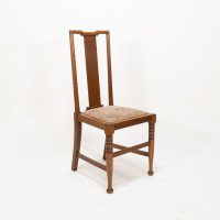 Morris & Co., Designed in the Offices of Richard Norman Shaw, Possibly by W. Lethaby. Six Arts & Crafts Oak Dining Chairs - Thumbnail 8