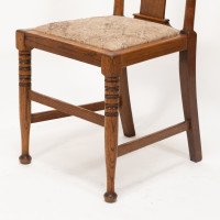 Morris & Co., Designed in the Offices of Richard Norman Shaw, Possibly by W. Lethaby. Six Arts & Crafts Oak Dining Chairs - Thumbnail 15