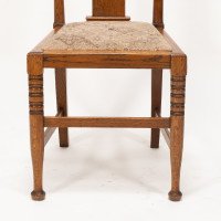Morris & Co., Designed in the Offices of Richard Norman Shaw, Possibly by W. Lethaby. Six Arts & Crafts Oak Dining Chairs - Thumbnail 18