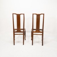 Morris & Co., Designed in the Offices of Richard Norman Shaw, Possibly by W. Lethaby. A Pair of Arts & Crafts Oak Dining Chairs - Thumbnail 7