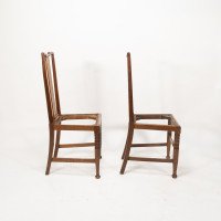 Morris & Co., Designed in the Offices of Richard Norman Shaw, Possibly by W. Lethaby. A Pair of Arts and Crafts Oak Dining Chairs - Thumbnail 8