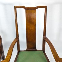 Morris & Co., Designed in the Offices of Richard Norman Shaw, Possibly by W. Lethaby. Pair of Arts and Crafts Oak Dining Armchairs - Thumbnail 10