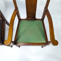 Morris & Co., Designed in the Offices of Richard Norman Shaw, Possibly by W. Lethaby. Pair of Arts and Crafts Oak Dining Armchairs - Thumbnail 11