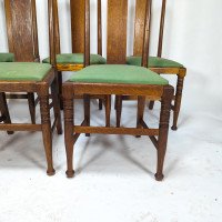 Morris & Co., Designed in the Offices of Richard Norman Shaw, Possibly by W. Lethaby. Five Arts & Crafts Oak Dining Chairs - Thumbnail 3