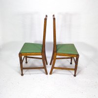 Morris & Co., Designed in the Offices of Richard Norman Shaw, Possibly by W. Lethaby. Five Arts & Crafts Oak Dining Chairs - Thumbnail 5