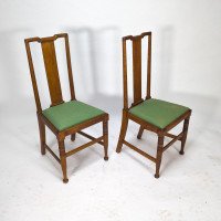 Morris & Co., Designed in the Offices of Richard Norman Shaw, Possibly by W. Lethaby. Five Arts & Crafts Oak Dining Chairs - Thumbnail 6