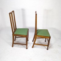 Morris & Co., Designed in the Offices of Richard Norman Shaw, Possibly by W. Lethaby. Five Arts & Crafts Oak Dining Chairs - Thumbnail 7