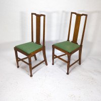 Morris & Co., Designed in the Offices of Richard Norman Shaw, Possibly by W. Lethaby. Five Arts & Crafts Oak Dining Chairs - Thumbnail 12