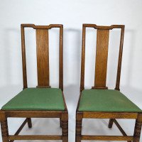Morris & Co., Designed in the Offices of Richard Norman Shaw, Possibly by W. Lethaby. Five Arts & Crafts Oak Dining Chairs - Thumbnail 15