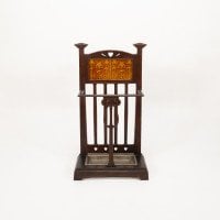 Arts & Crafts Cast Iron Walking Stick & Umbrella Stand with an Original Bronze Style Painted Finish - Thumbnail 2