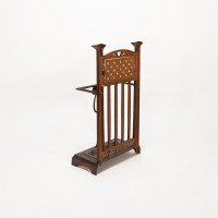 Arts & Crafts Cast Iron Walking Stick & Umbrella Stand with Original Bronze Style Painted Finish - Thumbnail 5