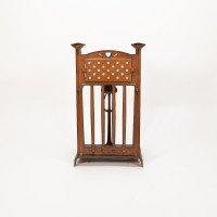 Arts & Crafts Cast Iron Walking Stick & Umbrella Stand with Original Bronze Style Painted Finish - Thumbnail 6